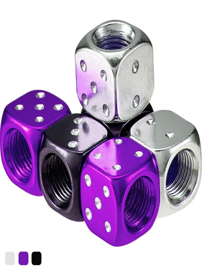 BBTO 12 Pieces Aluminum Dice Valve Stem Caps for Car, Bike, Bicycle, Motorcycle - Multicolored Tire Air Valve Covers, 0.47 Inch - Image 3